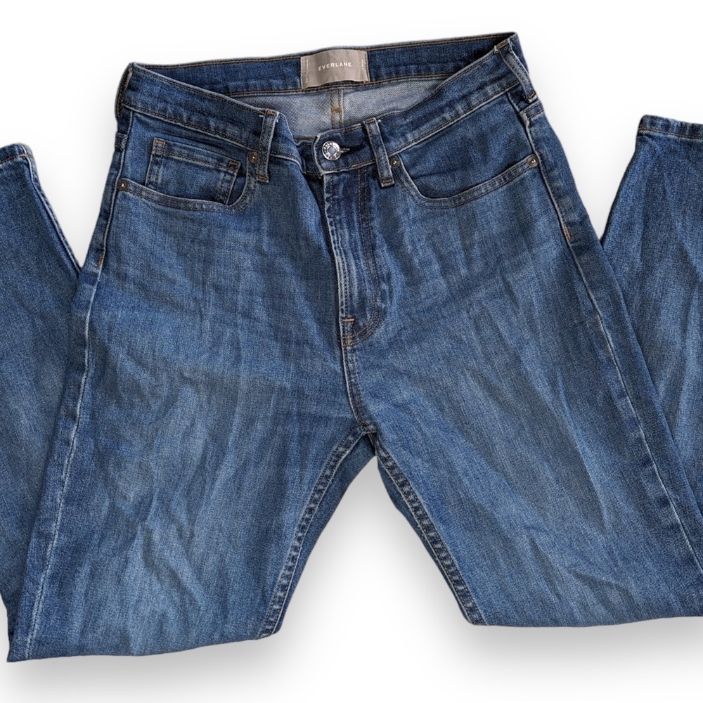 Everlane Blue High Rise Ankle Jeans Size 27 FLAWED STAIN